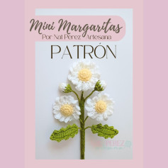 Crochet Pattern for Mini Daisies by Nat Pérez Artesana