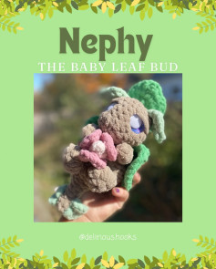 Crochet Pattern for Nephy the Baby Leaf Bud