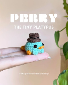 Crochet Pattern for Perry the Tiny Platypus Amigurumi