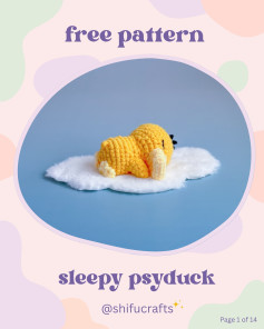 Crochet Pattern for Sleepy Psyduck Amigurumi