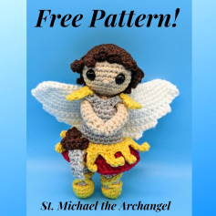 Crochet Pattern for St. Michael the Archangel Amigurumi Doll
