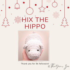 Crochet Pattern: Hix the Hippo Amigurumi for Beginners