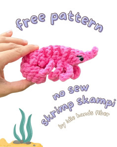 Crochet Pattern: No Sew Skrimp Skampi Plush Toy