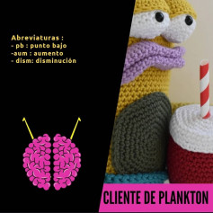 Crochet Pattern: Planktons Customer with Abbreviation Guide