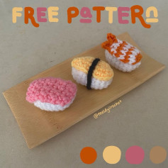 Crochet Sushi Set: Free Pattern for Beginners and Enthusiasts