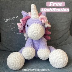 Crochet Unicorn Pattern with Free Modifications Available