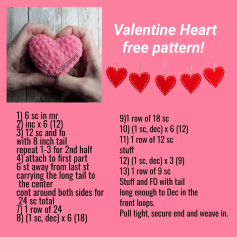 Crochet Valentine Heart Pattern for Beginners
