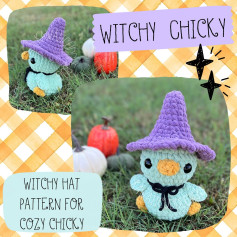 Crochet Witchy Hat for Adorable Halloween Chicky