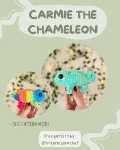 Crochet Your Own Carmie the Chameleon with Free Pattern