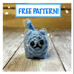 Crochet Your Own Cute Blue Cat with Free Pattern