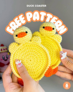 Crochet Your Own Cute Duck Coasters with Free Pattern