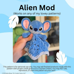 Cute Alien Crochet Pattern for Lovey Projects