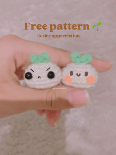 Cute Amigurumi Radish Crochet Free Pattern for Enthusiasts