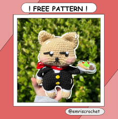 Cute Bear Amigurumi Crochet Pattern with Sandwich Accessory