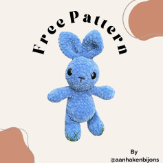 Cute Blue Bunny Crochet Pattern Free for Beginners
