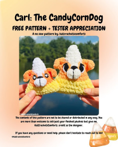 Cute Candy Corn Dog Crochet Pattern for Halloween Crafting Fun