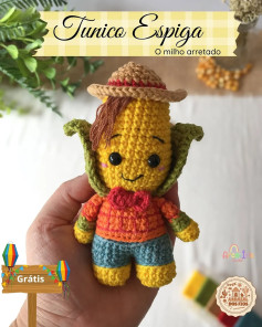 Cute Corn Doll Crochet Pattern for Beginners - Free Tutorial