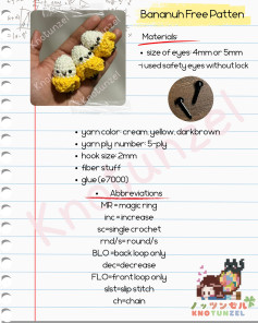 Cute Crochet Bananas Pattern with Easy Step-by-Step Instructions