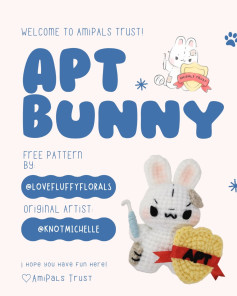 Cute Crochet Bunny Pattern with Heart Detail by Amipals Trust