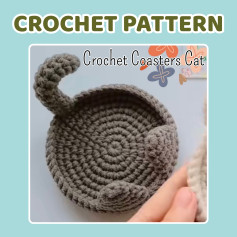 Cute Crochet Coaster Cat Pattern for Beginners