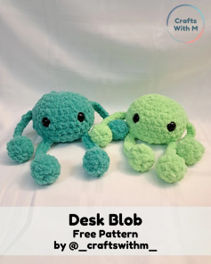 Cute Crochet Desk Blobs: Free Pattern for Beginners