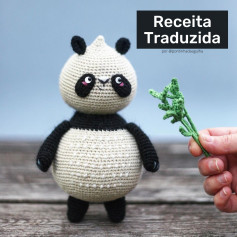 Cute Crochet Panda with Bamboo Pattern Tutorial