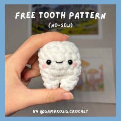 Cute Crochet Tooth Pattern: Easy No-Sew Amigurumi Project