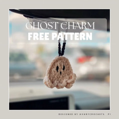 Cute Ghost Charm Crochet Free Pattern for Beginners