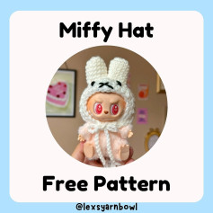 Cute Miffy Hat Crochet Pattern for Dolls - Free Guide