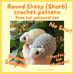 Cute Round Sheep Crochet Pattern for Personal Use, No Sew Needed