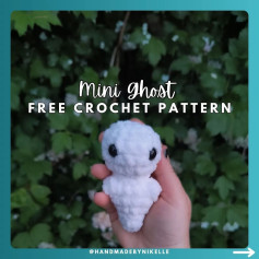 DIY Mini Ghost Crochet Pattern for Halloween Decorations
