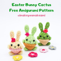 Easter Bunny Cactus Amigurumi Pattern for Crochet Enthusiasts