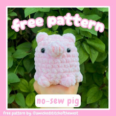 Easy Crochet No-Sew Pig Pattern for Beginners