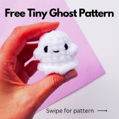 Easy Crochet Pattern for Cute Tiny Ghost Amigurumi