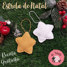 Estrela de Natal em Crochê - Receita Gratuita