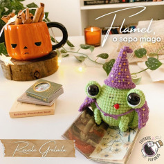 Flamel, o sapo mago: Receita de Amigurumi Gratuita