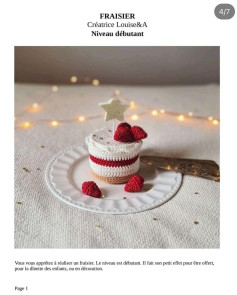 Fraisier au crochet pour débutants avec fraises en décoration