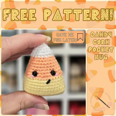 Free Candy Corn Pocket Hug Crochet Pattern Download
