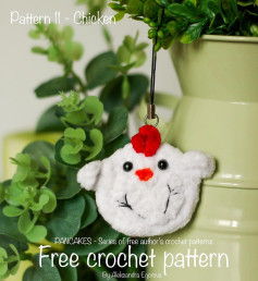 Free Crochet Pattern: Cute Chicken Keychain Design