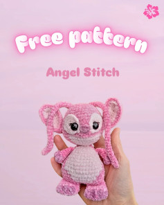 Free Crochet Pattern: Cute Pink Angel Stitch Doll