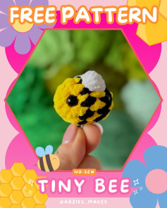Free Crochet Pattern for a No-Sew Tiny Bee