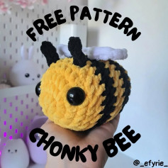 Free Crochet Pattern for Adorable Chonky Bee Amigurumi