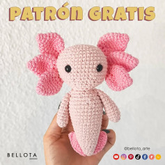 Free Crochet Pattern for Cute Axolotl Amigurumi Toy