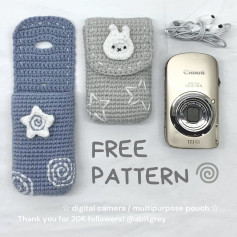 Free Crochet Pattern for Cute Digital Camera Pouch