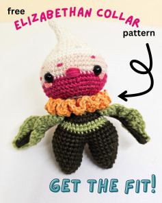 Free Crochet Pattern for Cute Elizabethan Collar Amigurumi
