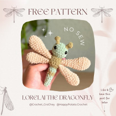 Free Crochet Pattern for Lorelai the Dragonfly Amigurumi
