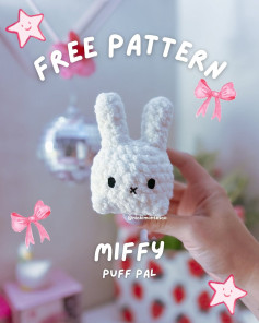 Free Crochet Pattern for Miffy Puff Pal Amigurumi