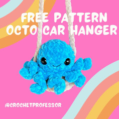 Free Crochet Pattern for Octopus Car Hanger