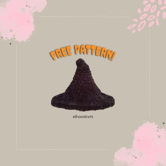 Free Crochet Pattern for Witch Hat Design