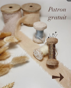 Free Crochet Pattern: Miniature Yarn Spool Decoration